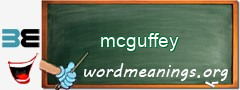 WordMeaning blackboard for mcguffey